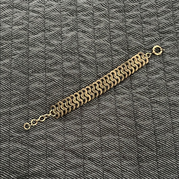 Vintage Bronze Tone Bracelet with Iridescent Stones - Picture 5 of 9